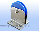 Pulley nylon 2-1/2" vertical mount w/SS brkt (blue)